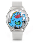 Velqorian Blue Monster Cartoon Watch | Fun & Unique Casual Wristwatch