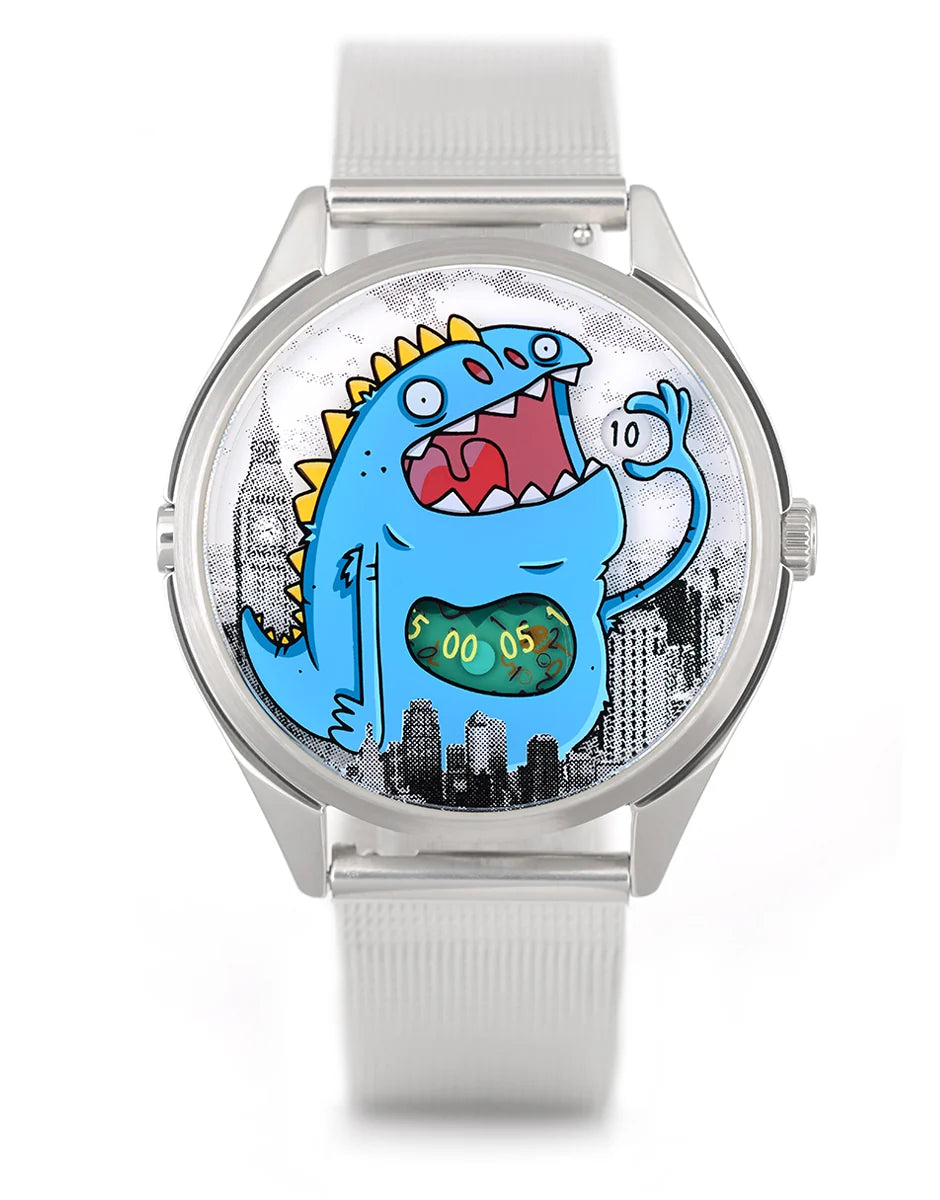 Velqorian Blue Monster Cartoon Watch | Fun & Unique Casual Wristwatch