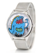 Velqorian Blue Monster Cartoon Watch | Fun & Unique Casual Wristwatch
