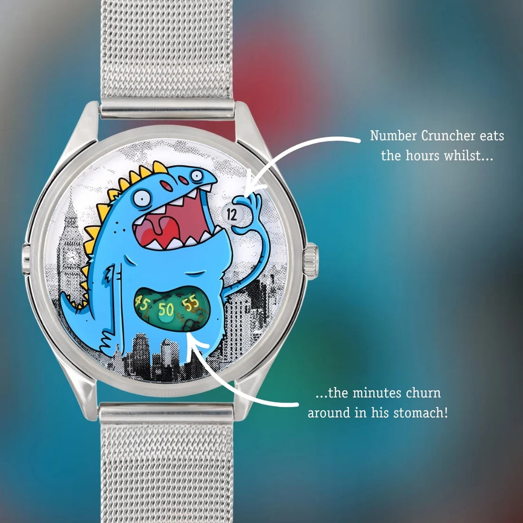 Velqorian Blue Monster Cartoon Watch | Fun & Unique Casual Wristwatch