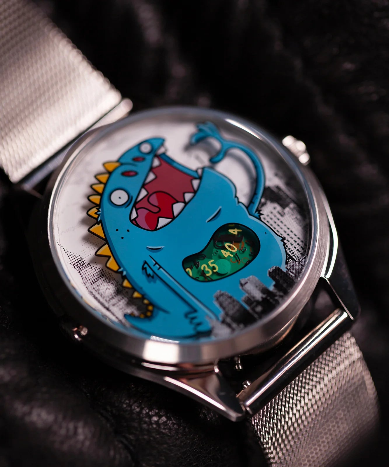 Velqorian Blue Monster Cartoon Watch | Fun & Unique Casual Wristwatch