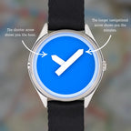 Velqorian Minimal Blue Watch | Modern Blue Dial | Black Strap