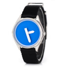 Velqorian Minimal Blue Watch | Modern Blue Dial | Black Strap