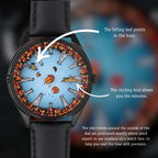 Velqorian Autumn Forest Watch | Artistic Nature Dial | Black Leather Strap