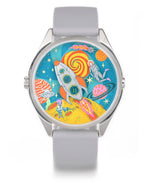 Velqorian Cosmic Adventure Watch | Space Explorer Dial | White Strap
