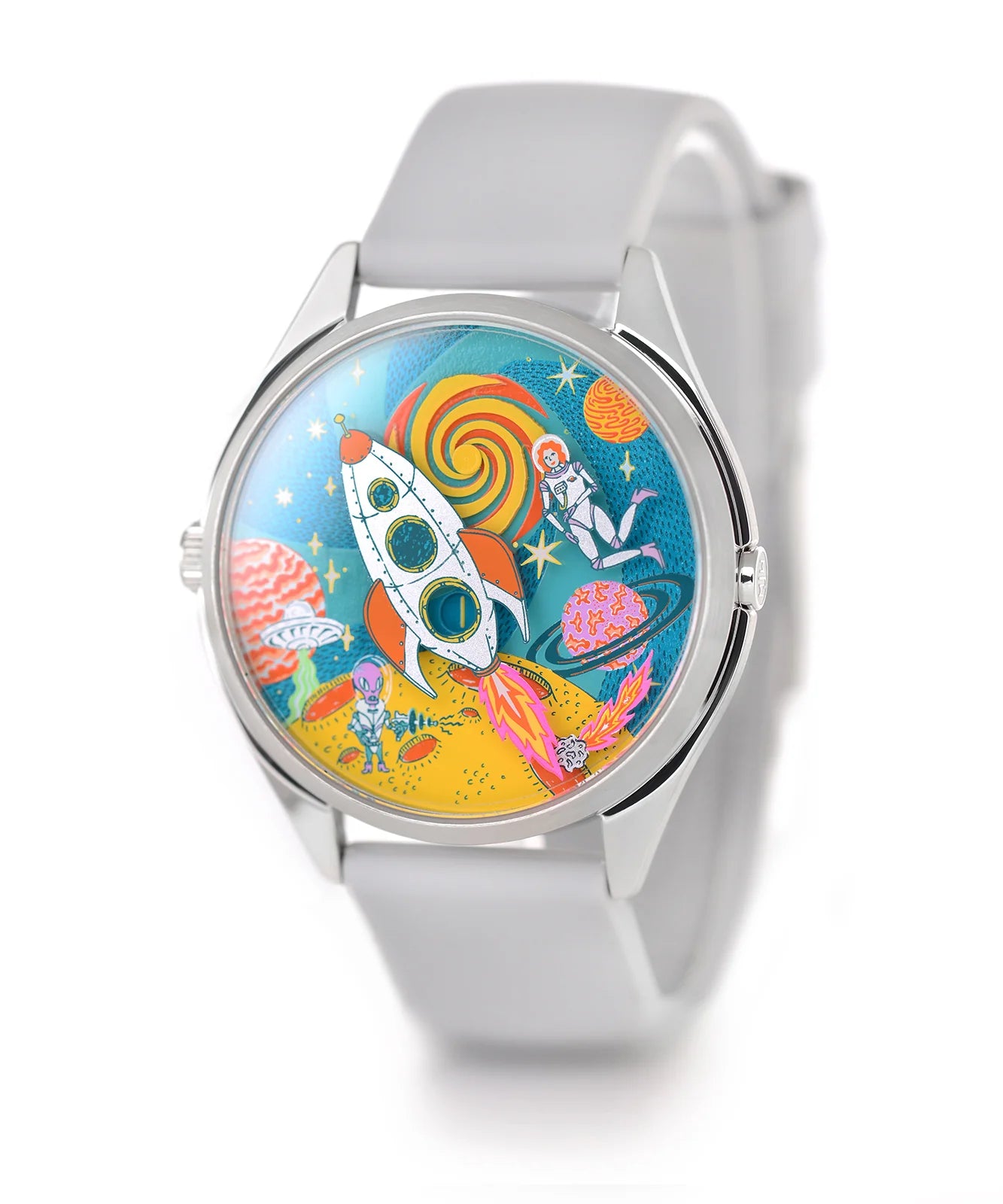 Velqorian Cosmic Adventure Watch | Space Explorer Dial | White Strap